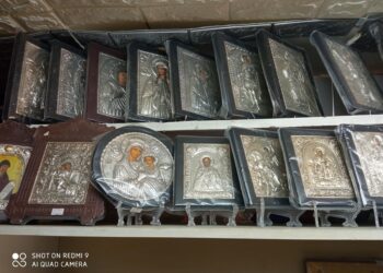 Εικόνα Παναγίας μεταλλική